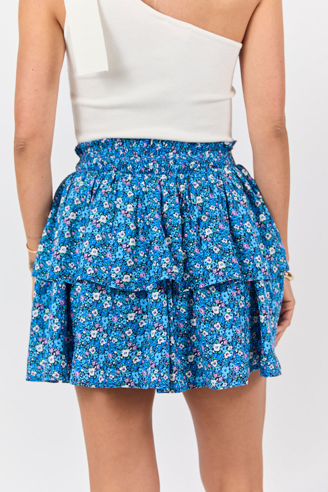 Breezy Navy Floral Tiered Skort SALE-Sunny Prom