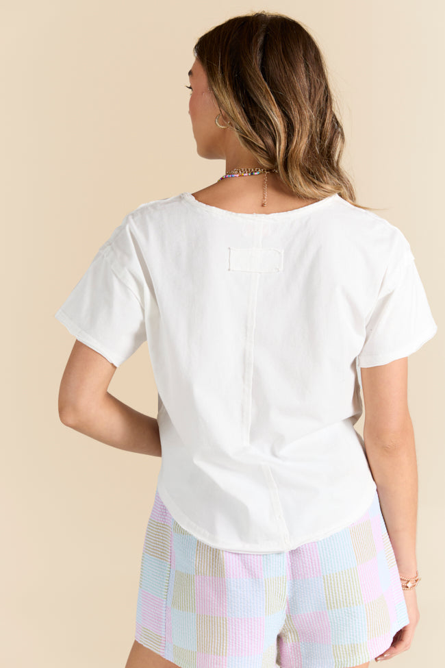 Firm Foundation Ivory Scoop Neck Tee SALE-Sunny Prom