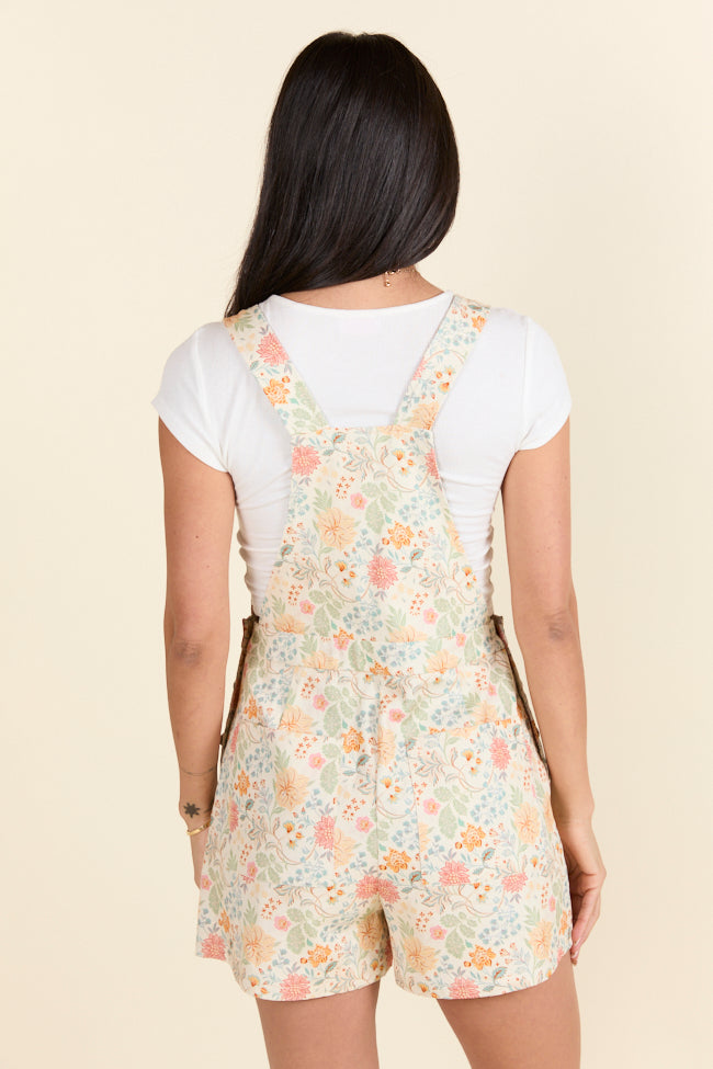 The Bailey Floral Printed Denim Overalls Holley Gabrielle X Sunny Prom-Sunny Prom