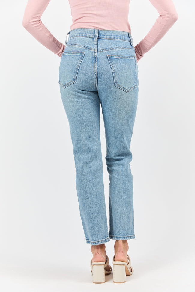 Millie Medium Wash Straight Leg Jeans-Sunny Prom