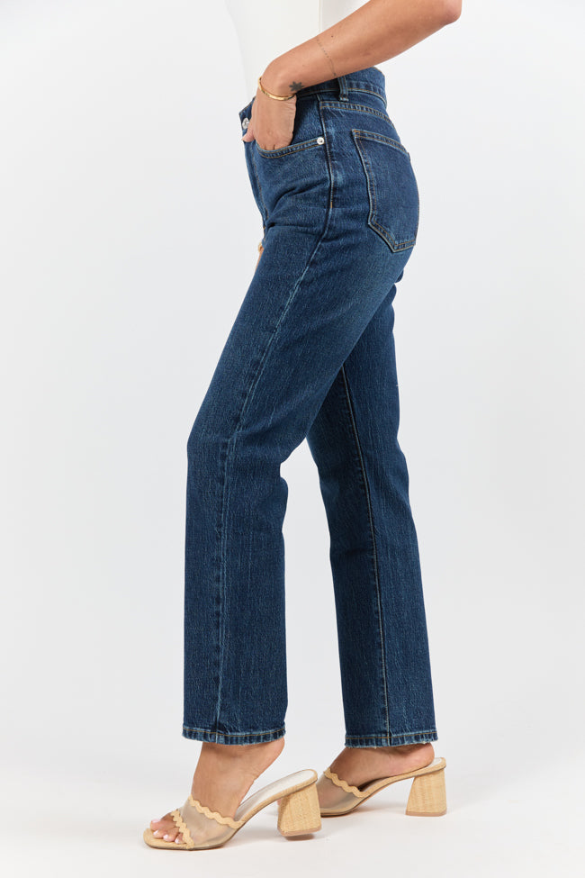Millie Dark Wash Straight Leg Jeans SALE-Sunny Prom