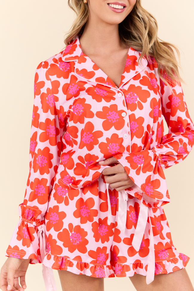 Blooming Bright Night Floral Pajama Set FINAL SALE-Sunny Prom