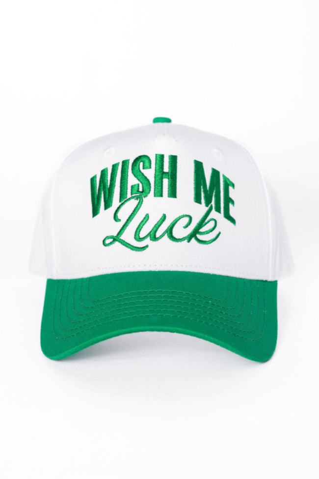 Wish Me Luck Dark Green and Khaki Trucker Hat SALE-Sunny Prom