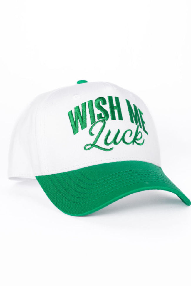 Wish Me Luck Dark Green and Khaki Trucker Hat SALE-Sunny Prom