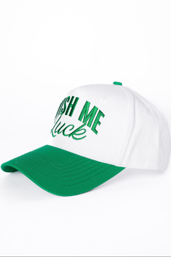 Wish Me Luck Dark Green and Khaki Trucker Hat SALE-Sunny Prom