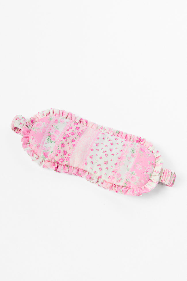 Close Your Eyes Pink Floral Sleep Mask FINAL SALE-Sunny Prom