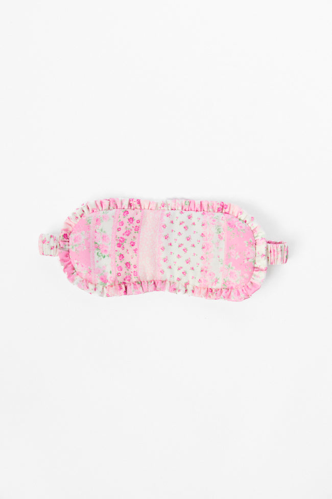 Close Your Eyes Pink Floral Sleep Mask FINAL SALE-Sunny Prom