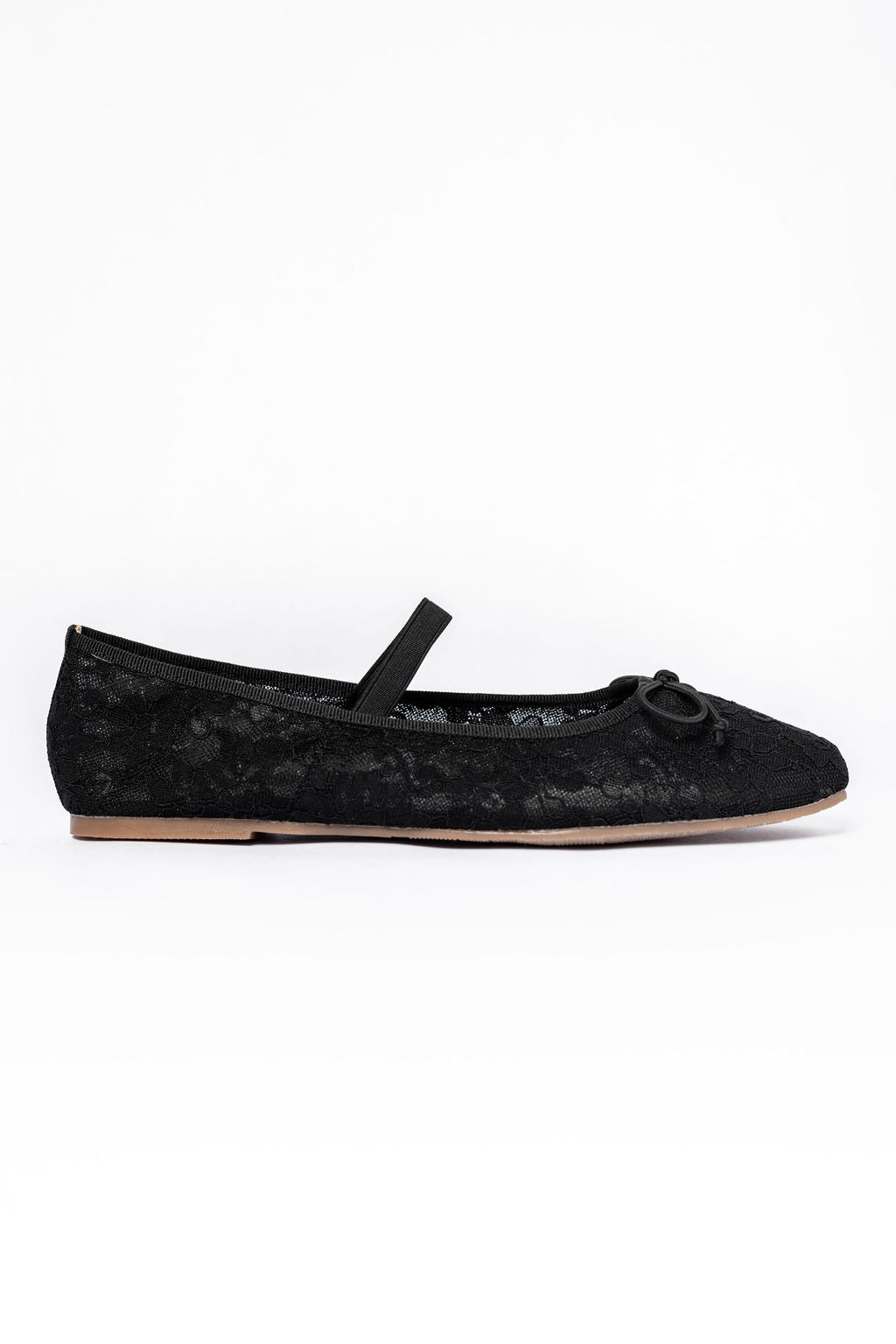 Brielle Black Lace Ballet Flats FINAL SALE-Sunny Prom