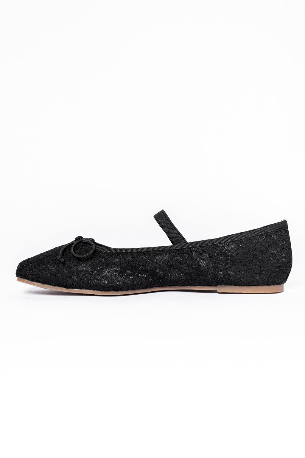 Brielle Black Lace Ballet Flats FINAL SALE-Sunny Prom