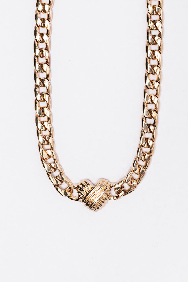 Gold Heart Choker-Sunny Prom