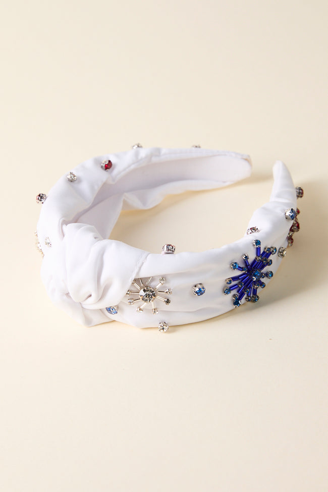 White Fireworks Headband FINAL SALE-Sunny Prom