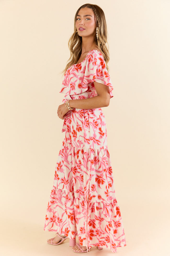 Feeling Just Fine Pink and White Maxi Dress FINAL SALE-Sunny Prom