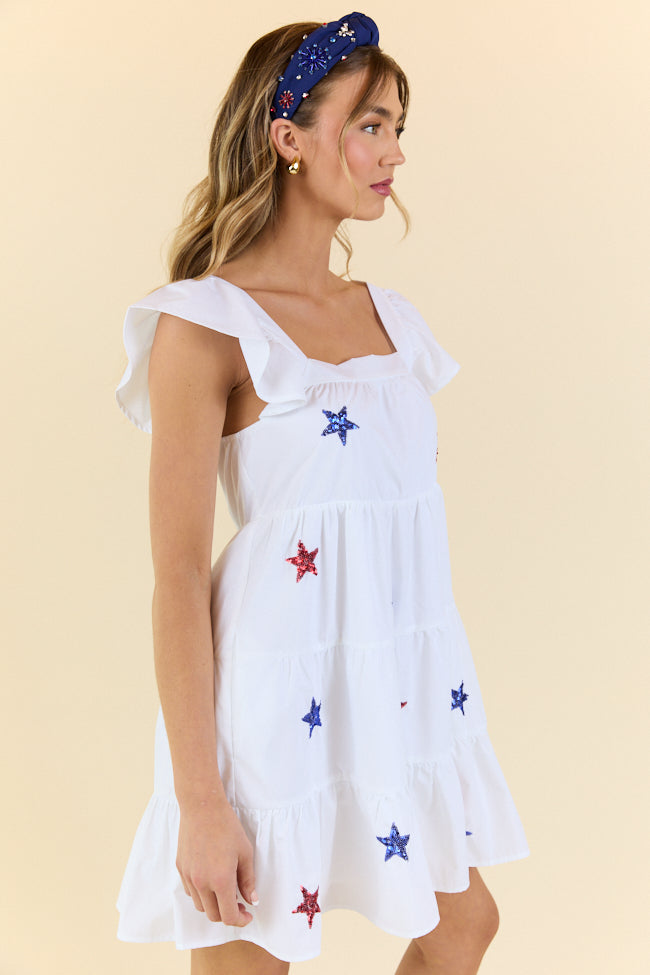 American Beauty Sequin Star Mini Dress FINAL SALE-Sunny Prom