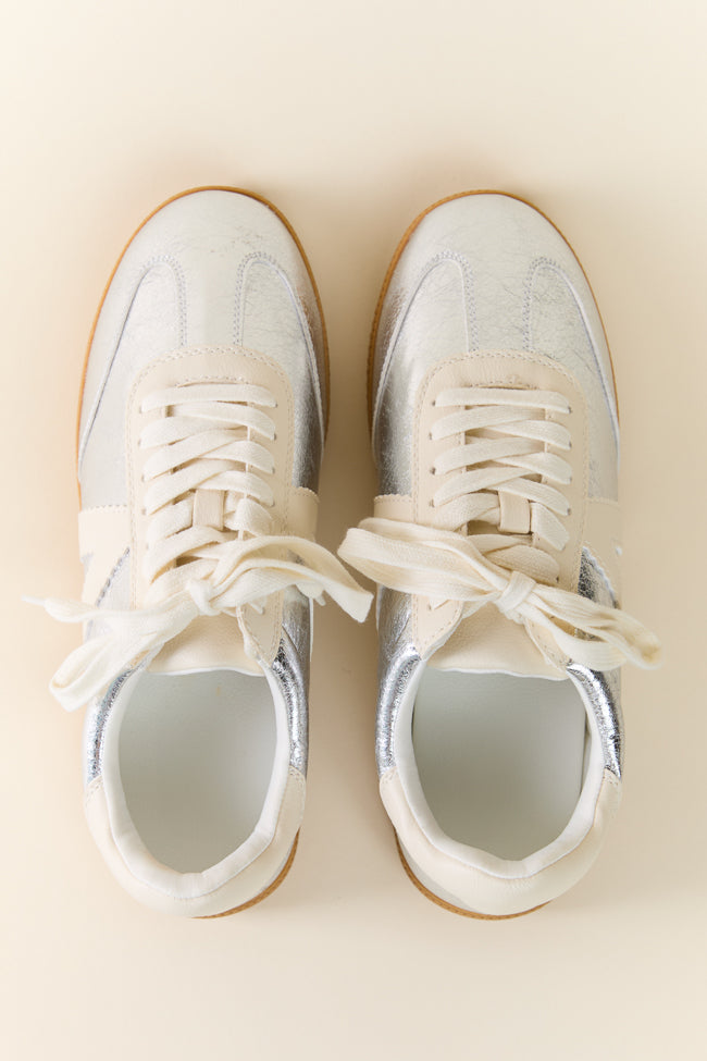 Klaire Metallic Silver Sneakers SALE-Sunny Prom