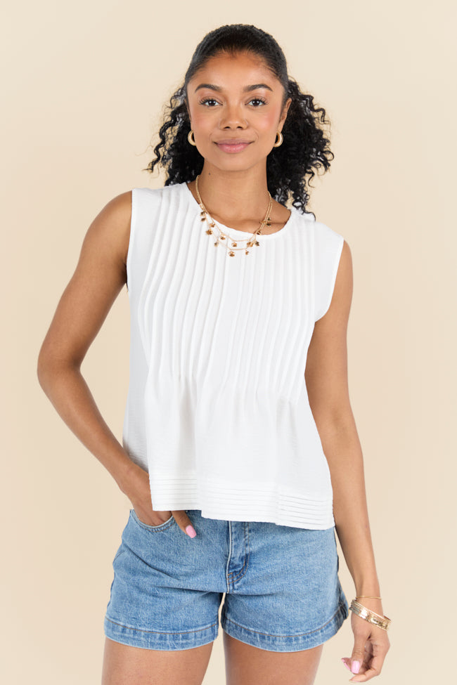 Perfect Promises Ivory Woven Top FINAL SALE-Sunny Prom