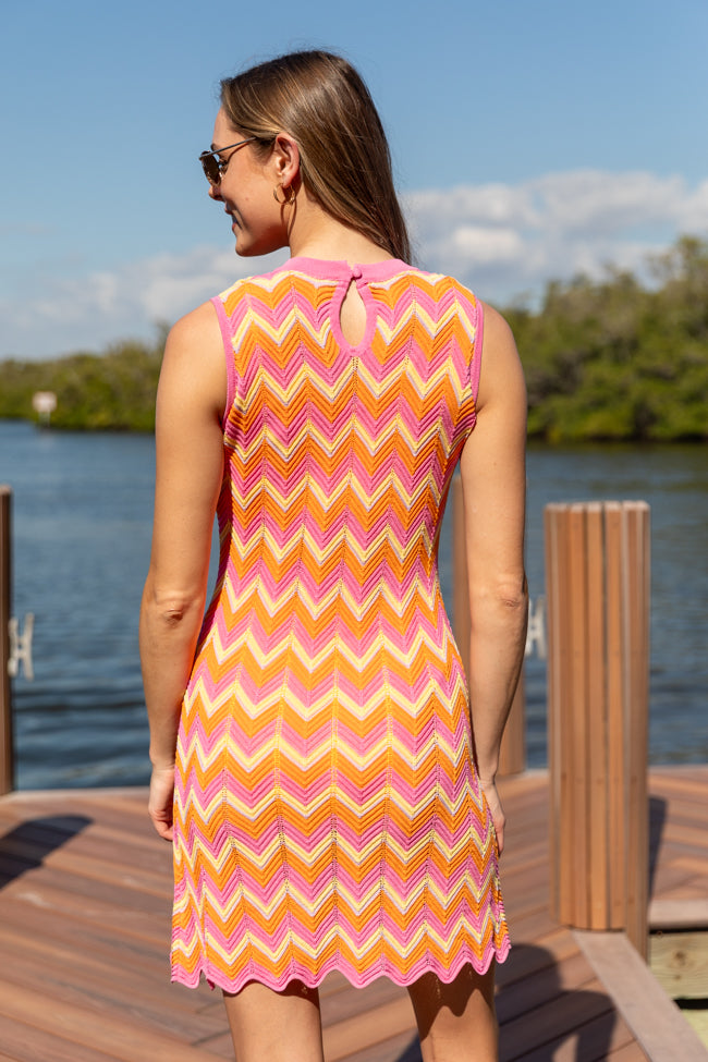 Beach Bound Multi Chevron Knit Dress SALE-Sunny Prom