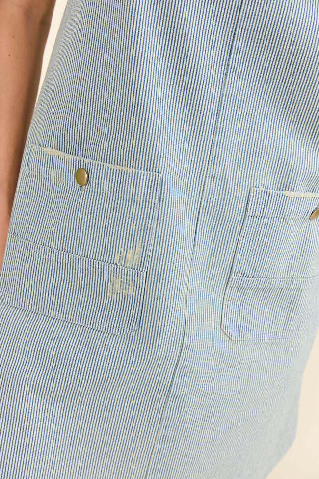 The Shelley Striped Overall Dress Holley Gabrielle X Sunny Prom-Sunny Prom