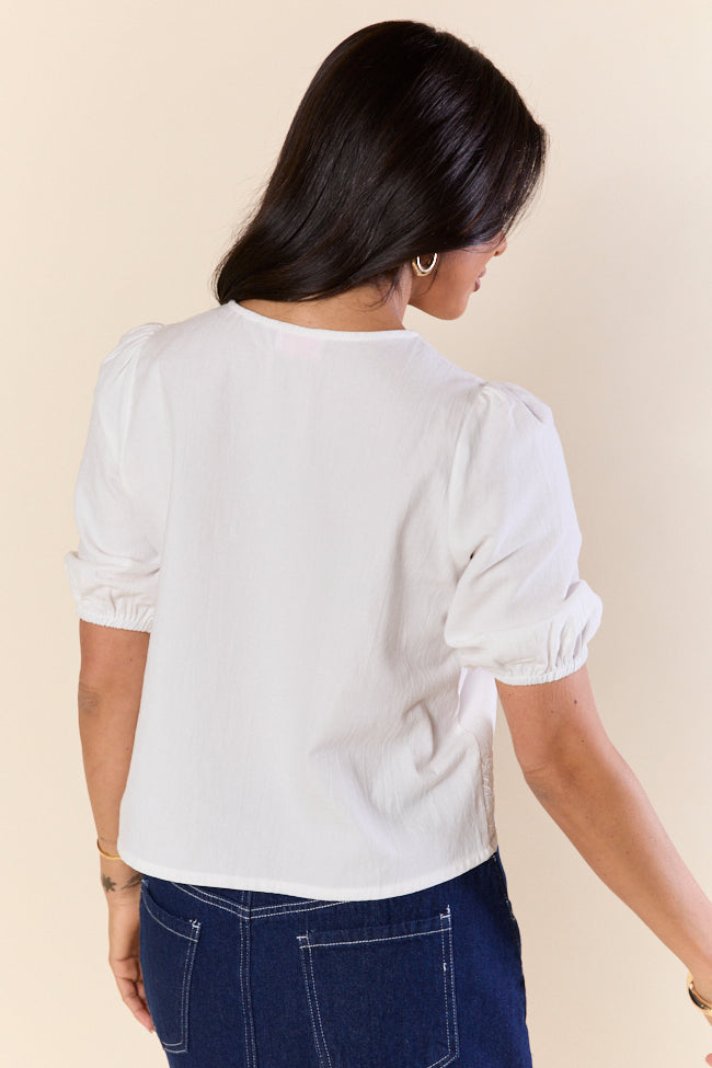 Grow Freely Ivory Floral Embroidered Blouse FINAL SALE-Sunny Prom