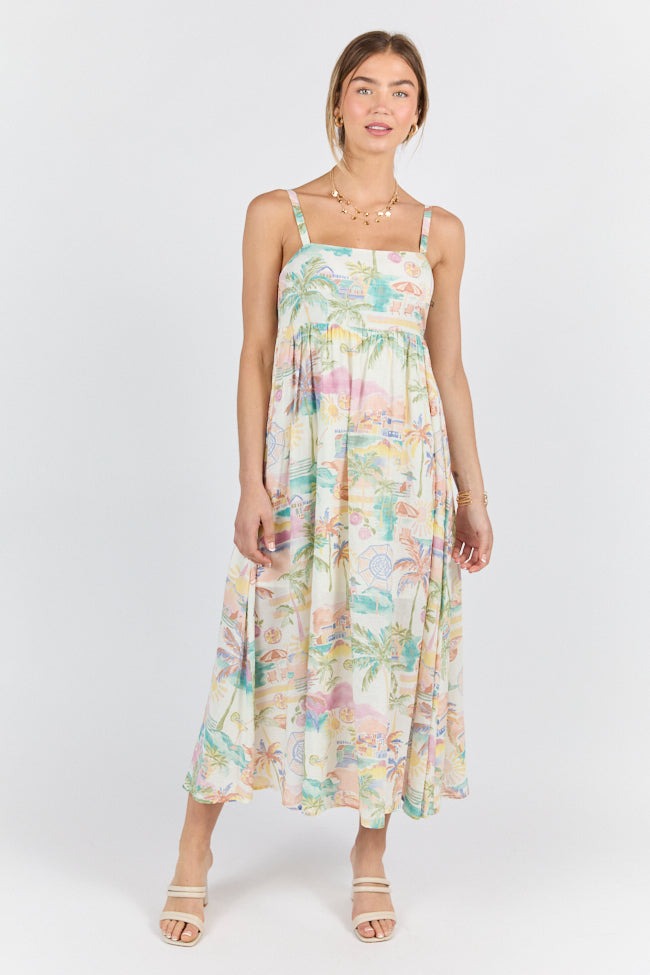 Beach Vacation Printed Maxi Dress FINAL SALE-Sunny Prom