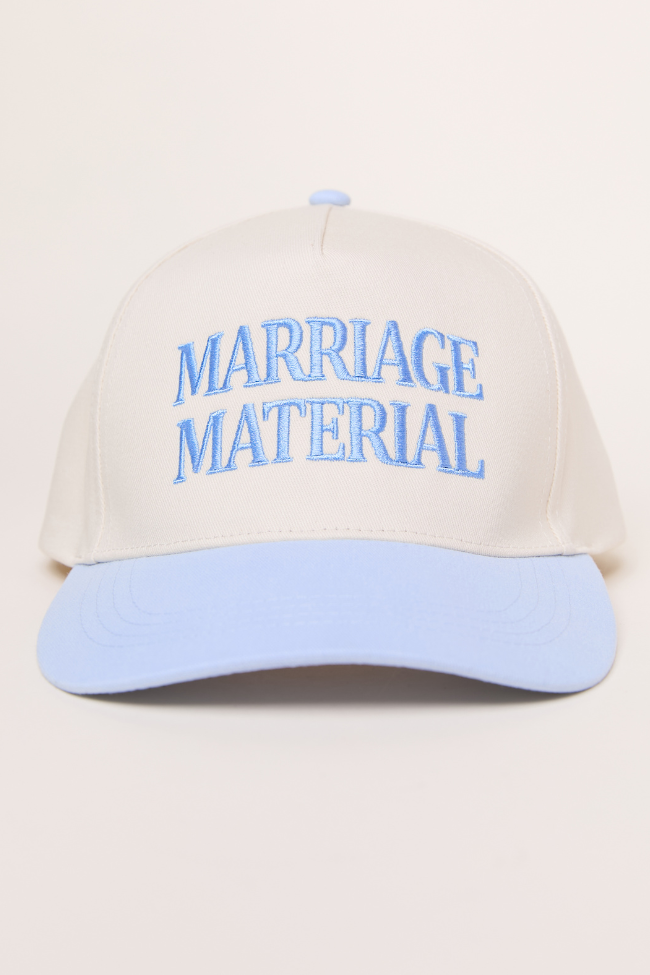 Marriage Material Blue Trucker Hat-Sunny Prom