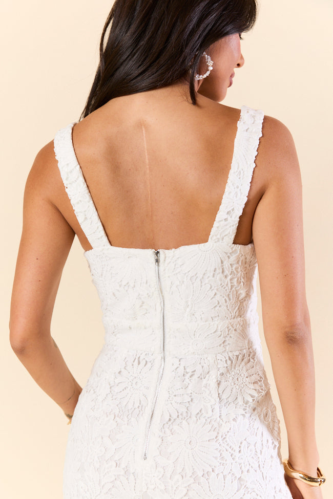 Pure Elegance White Lace Jumpsuit FINAL SALE-Sunny Prom