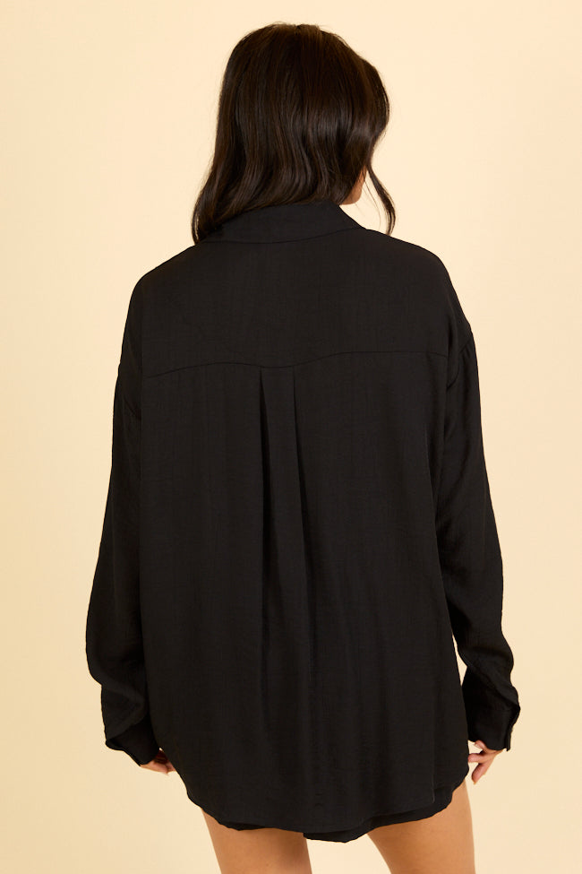 Dreamy Escape Black Romper and Button Down Set-Sunny Prom