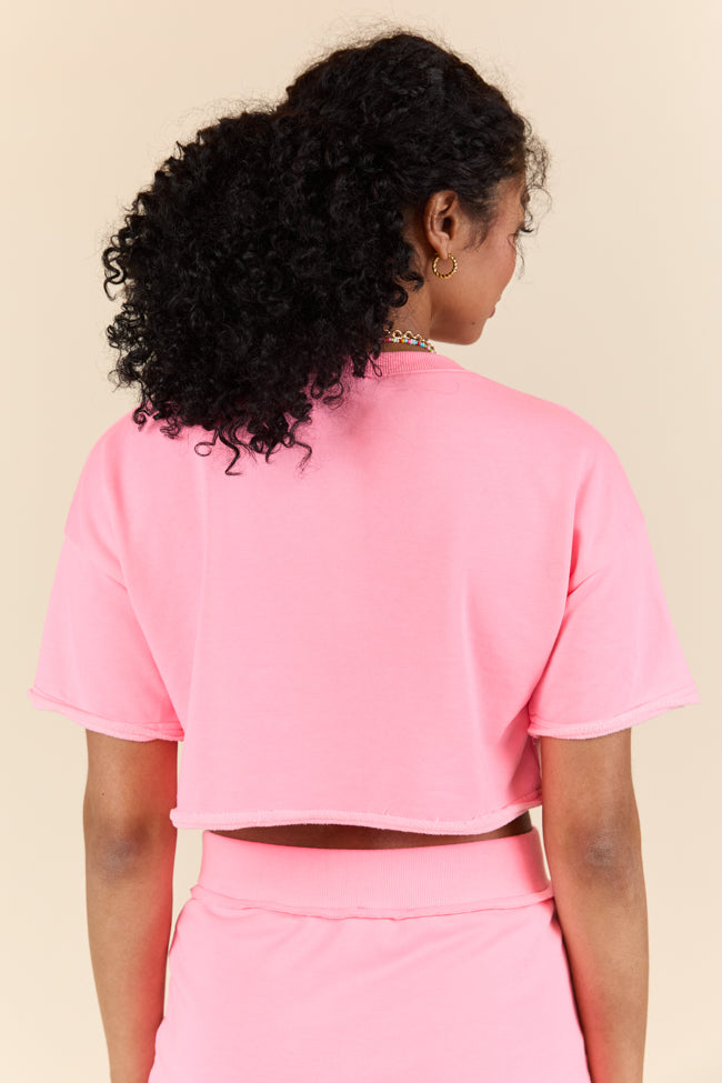 It's Justified Coral Crop T-Shirt FINAL SALE-Sunny Prom