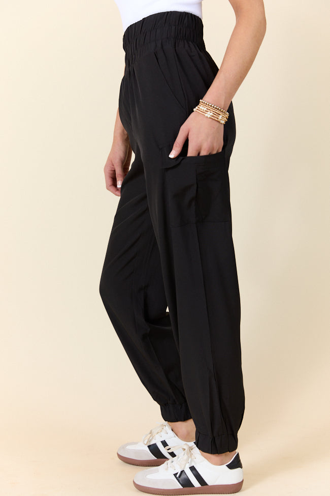 In Motion Black Cargo Active Pants SALE-Sunny Prom