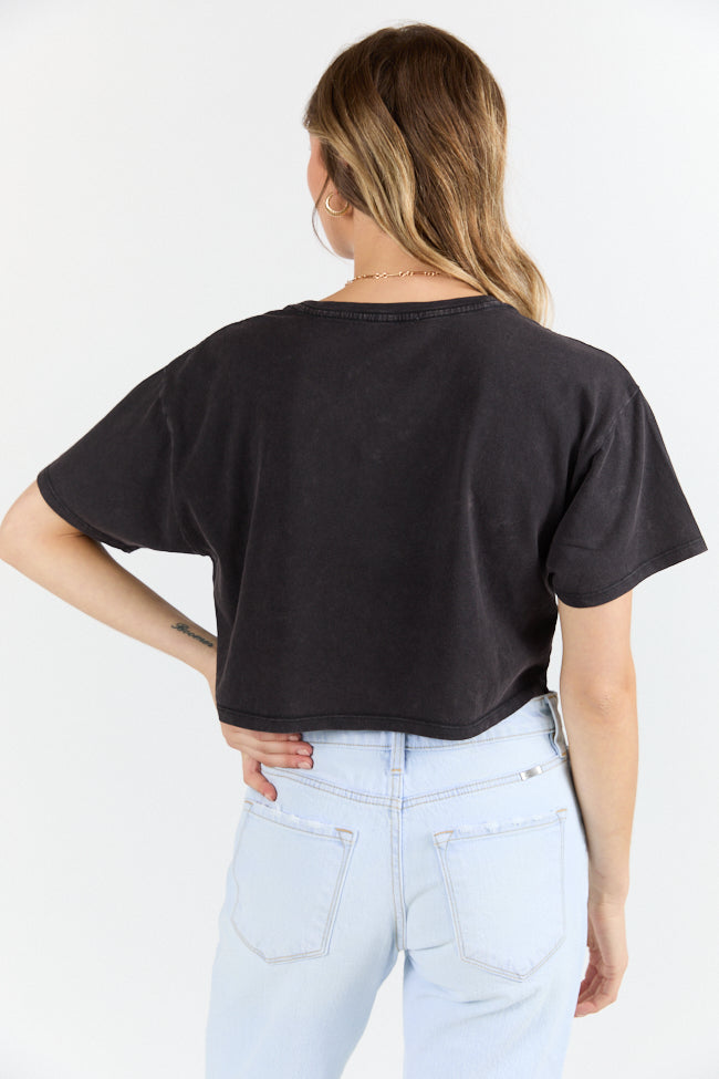 As Cool As It Gets Light Black Cropped Knit T Shirt-Sunny Prom