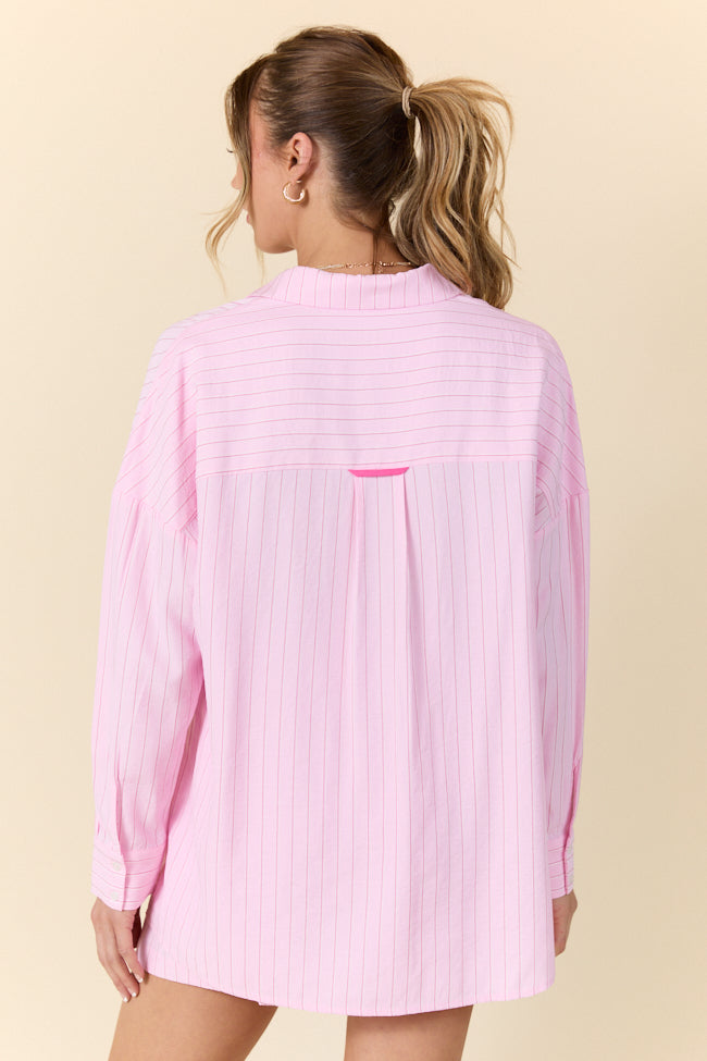 Take It Slow Pink Pinstripe Lounge Set SALE-Sunny Prom