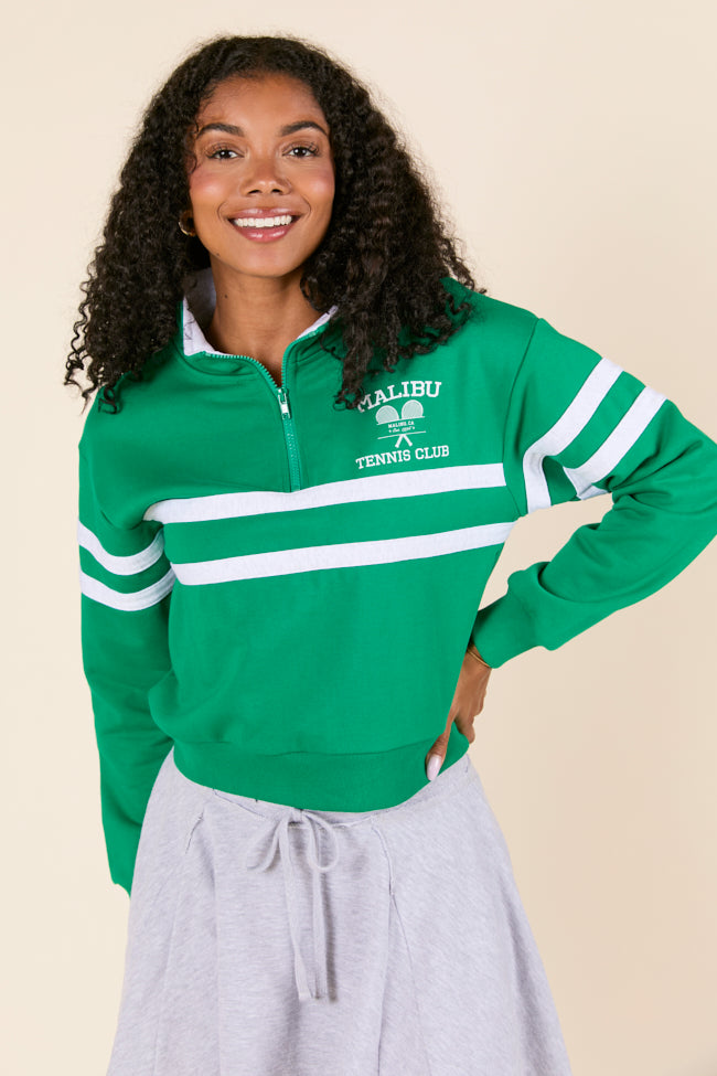Annette Green Malibu Tennis Club Quarter Zip Pullover-Sunny Prom