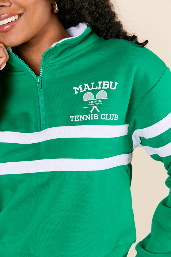 Annette Green Malibu Tennis Club Quarter Zip Pullover-Sunny Prom