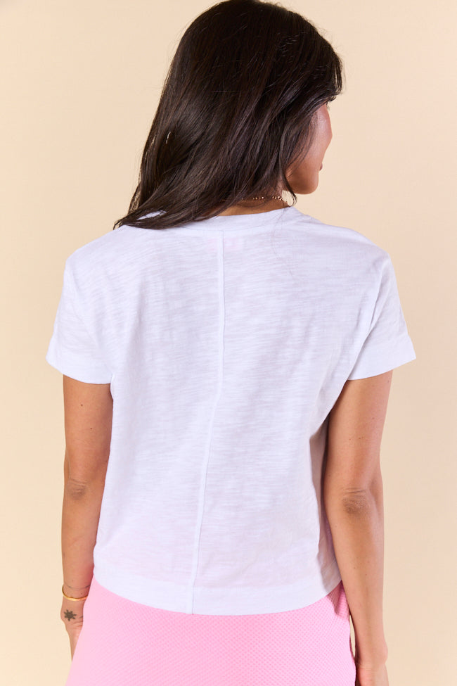 Easy Fit Short Sleeve White Boxy Tee SALE-Sunny Prom