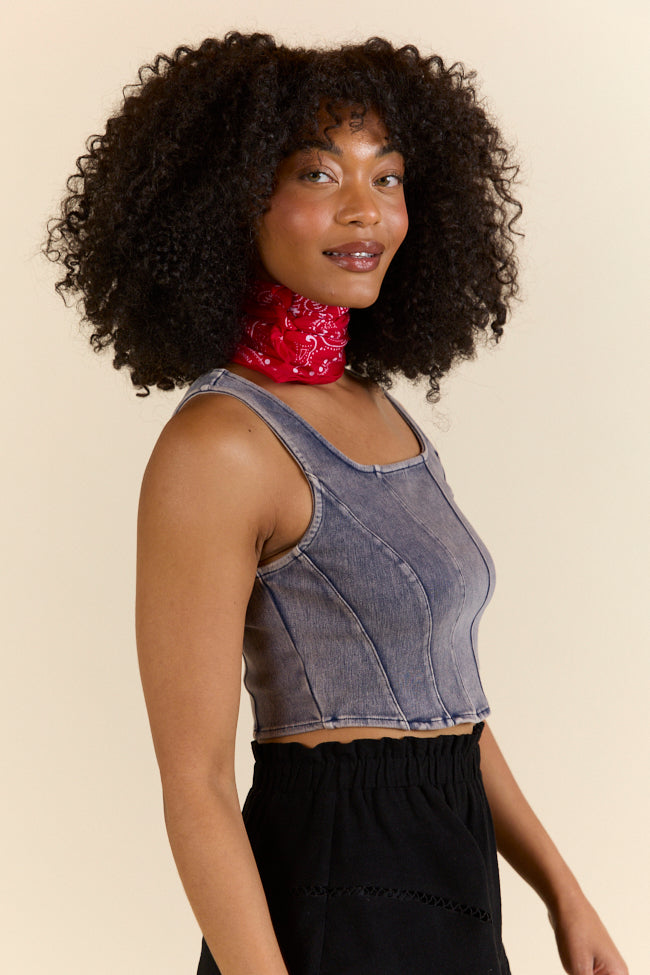 Dallas Daydreams Denim Corset-Sunny Prom