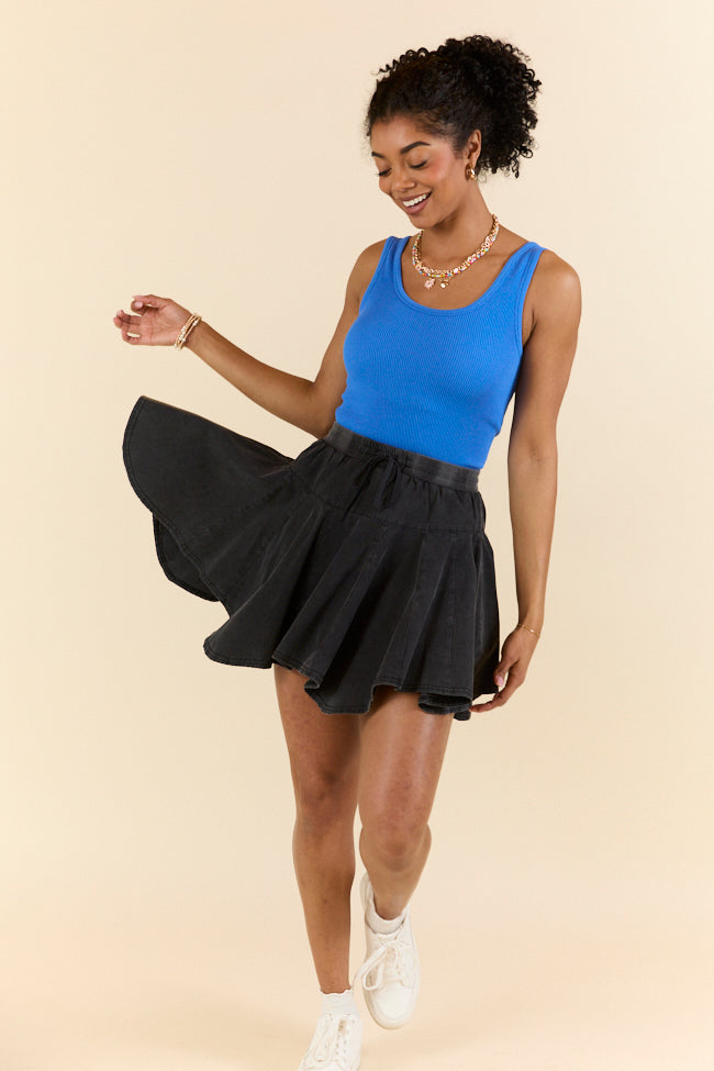 Record Setter Ash Black Skort SALE-Sunny Prom