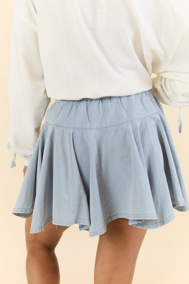 Record Setter Washed Blue Skort SALE-Sunny Prom