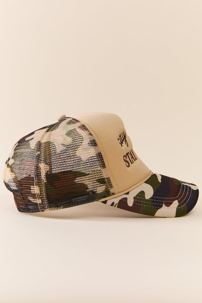 Say Howdy Camo Trucker Hat-Sunny Prom