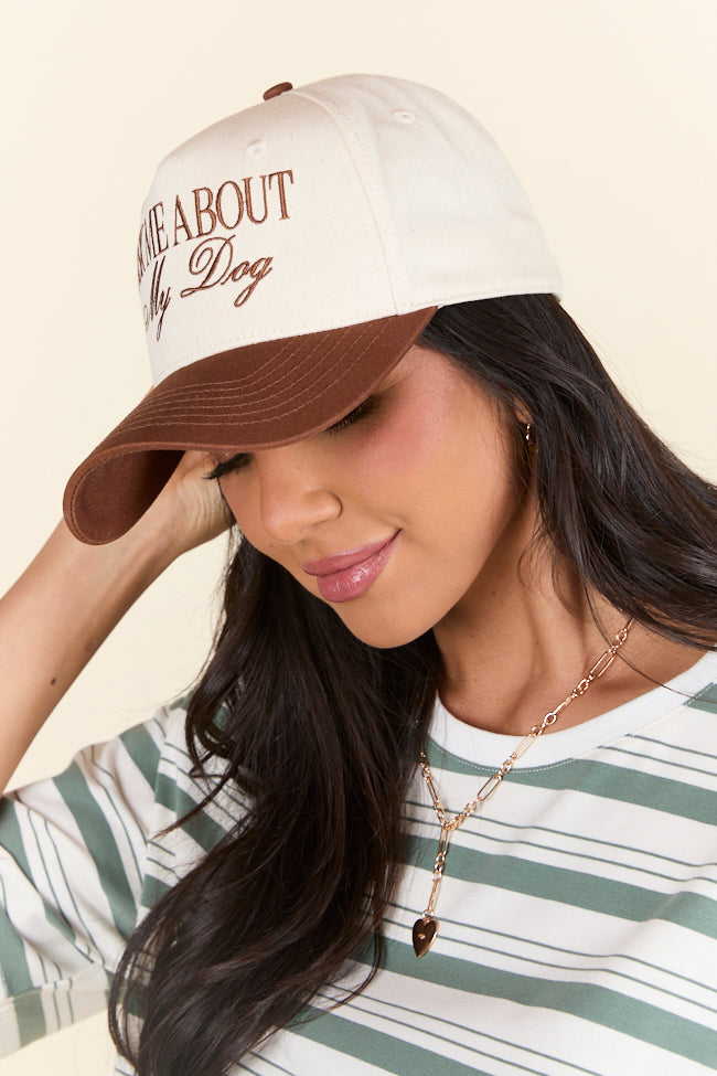 Ask Me About My Dog  Brown Trucker Hat Holley Gabrielle X Sunny Prom-Sunny Prom