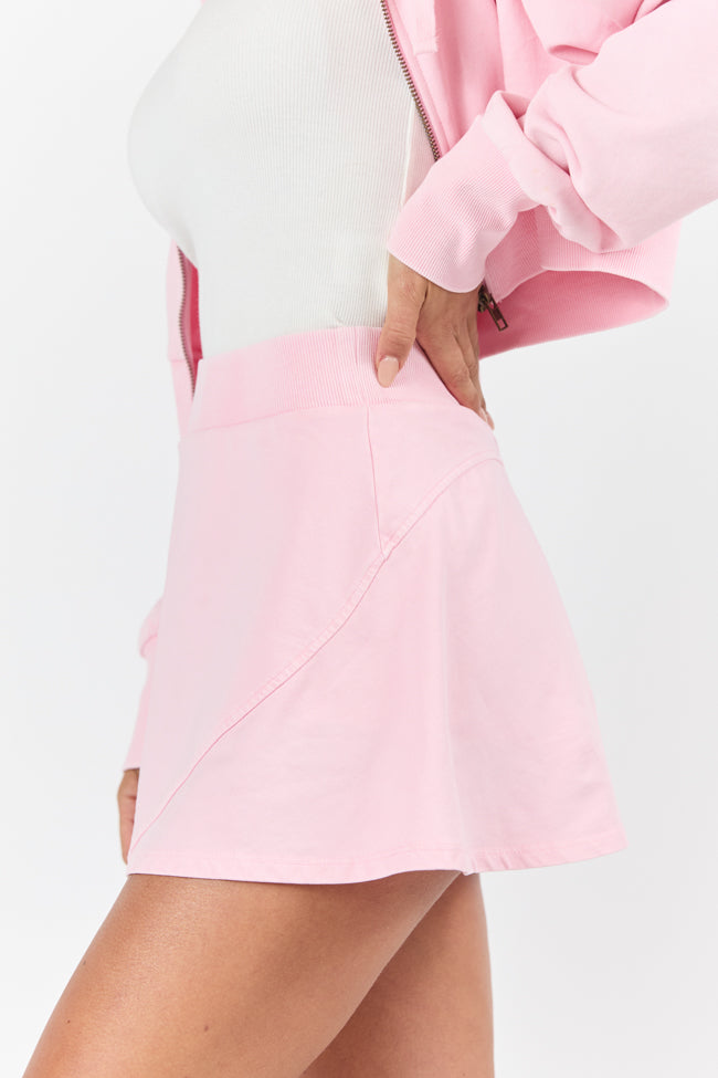 One On One Pink Fleece Skort SALE-Sunny Prom