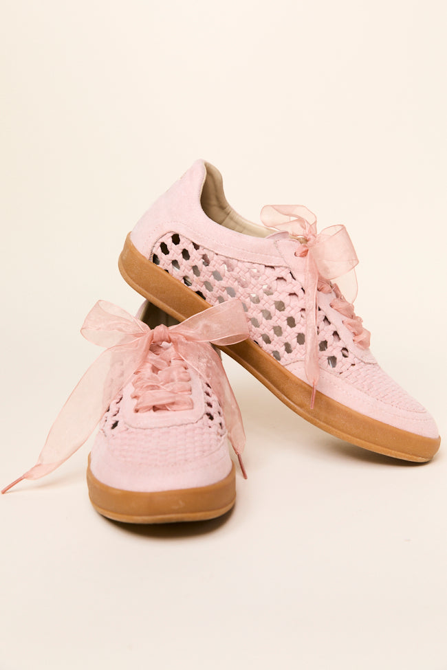 Julie Blush Crochet Detailed Sneakers-Sunny Prom