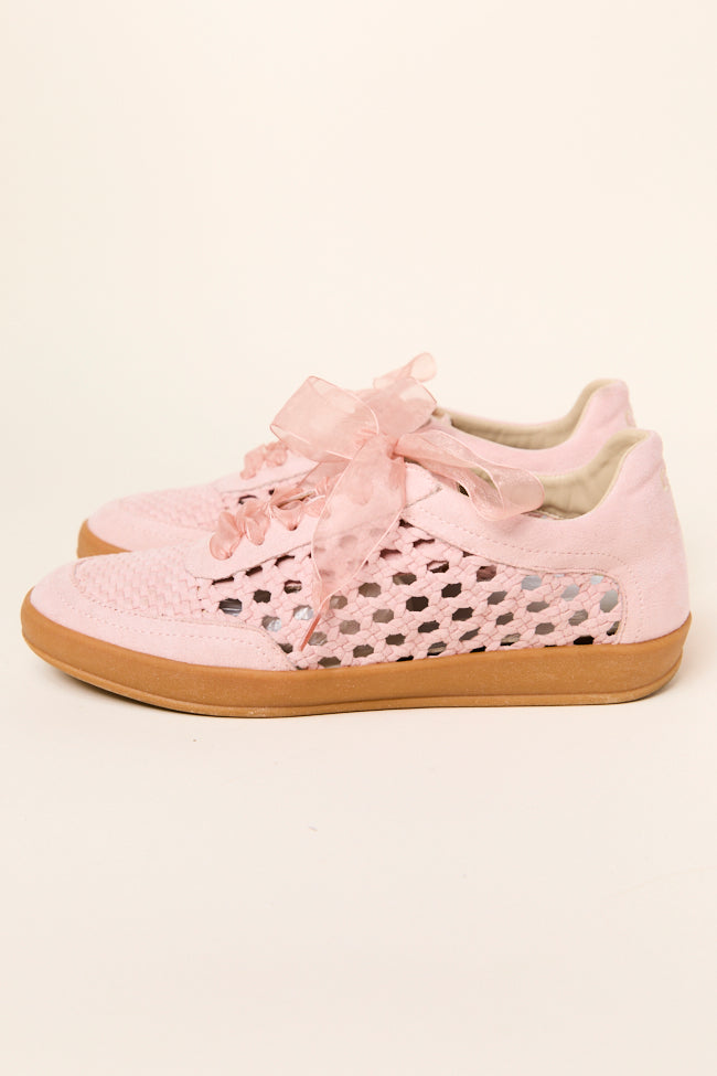 Julie Blush Crochet Detailed Sneakers-Sunny Prom
