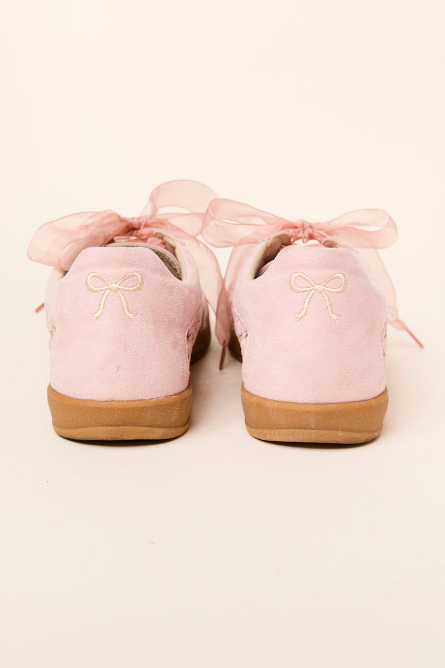 Julie Blush Crochet Detailed Sneakers-Sunny Prom