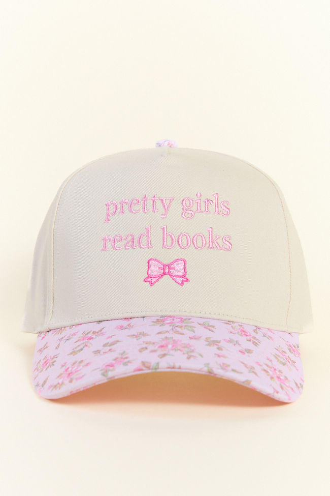 Pretty Girls Read Books Pink Trucker Hat-Sunny Prom