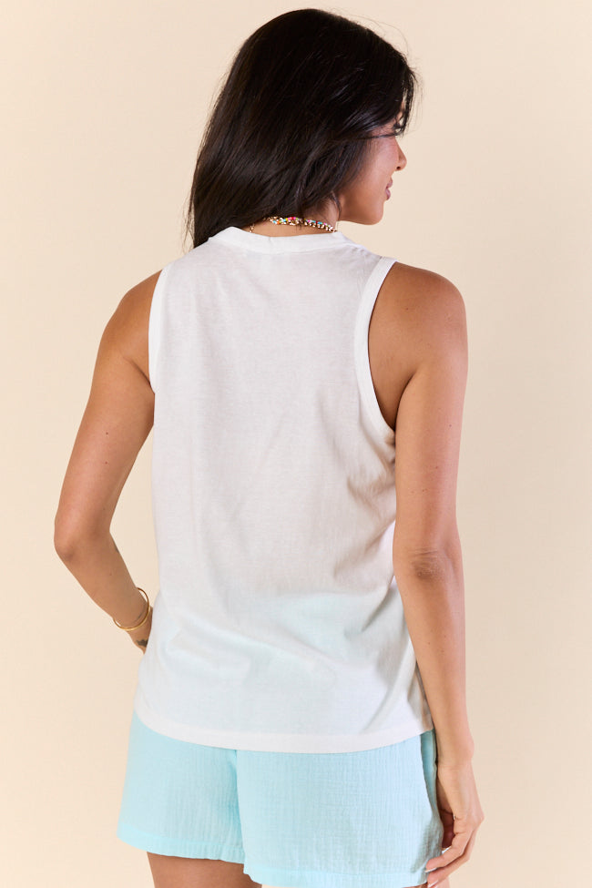 Daily Daze White Knit Button Tank Top FINAL SALE-Sunny Prom