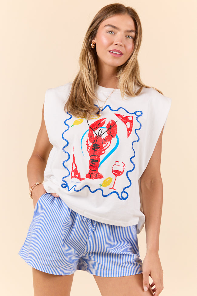 Lobster For Dinner Graphic Tee FINAL SALE-Sunny Prom