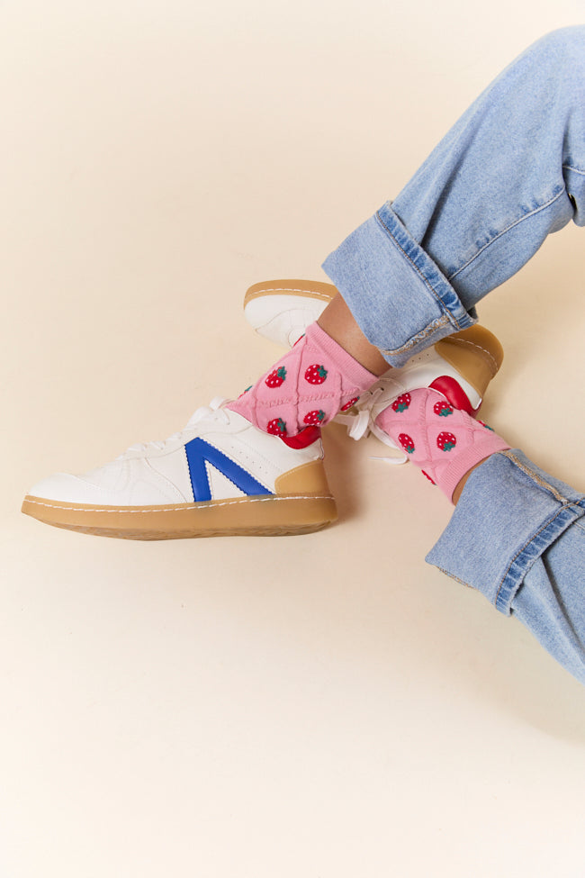 Pink Strawberry Socks FINAL SALE-Sunny Prom
