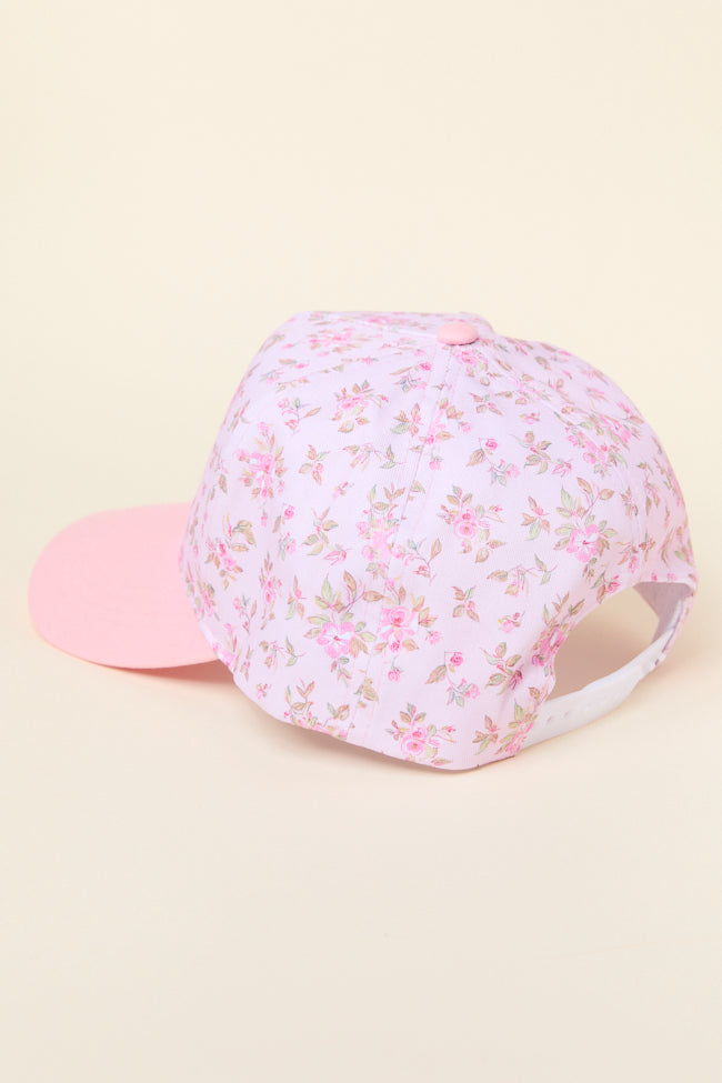 Pink Floral Trucker Hat-Sunny Prom