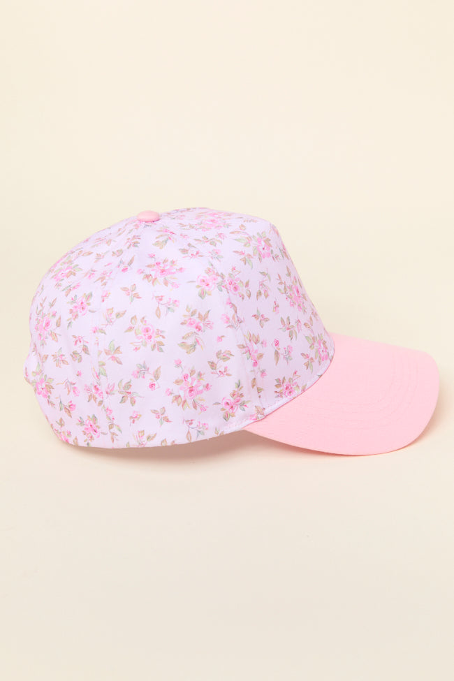 Pink Floral Trucker Hat-Sunny Prom