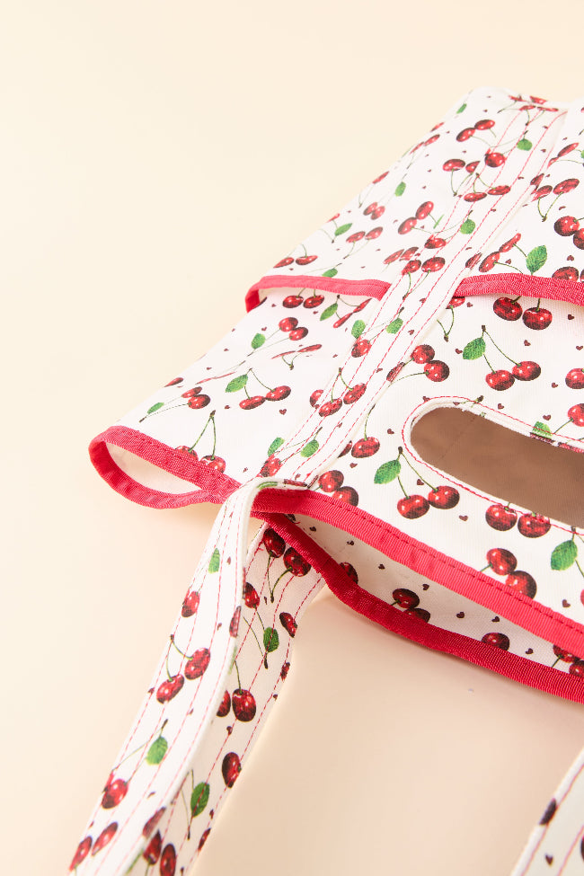 Red Cherries Canvas Tote SALE-Sunny Prom