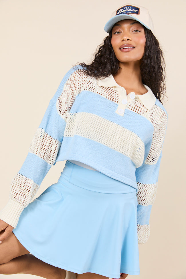 By The Rules Striped Knit Rugby Sweater-Sunny Prom